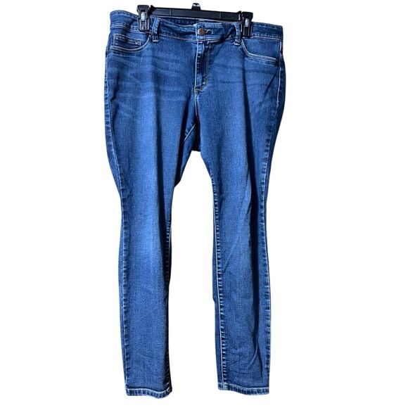 Jessica Simpson Kiss Me Skinny Jeans Sz 16W Sweet Charlotte Dark Wash - Picture 6 of 7